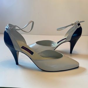 NWOT Proxy Leather/Patent leather Ankle Strap Heels